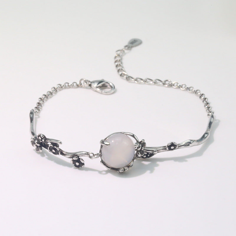 Cold Plum Night Forest White Chalcedony Korean Simple Bracelets