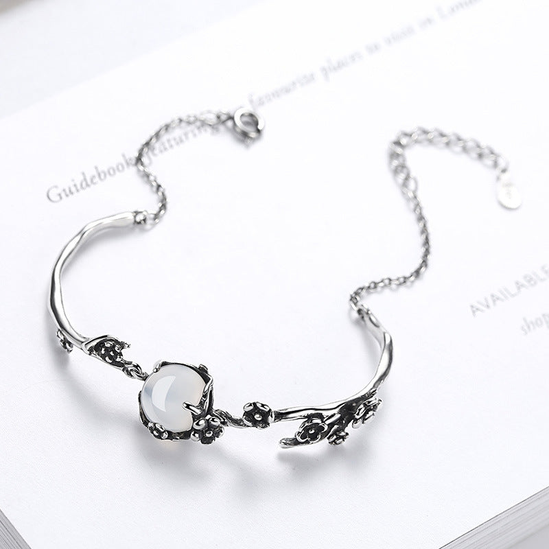 Women's Version Moon Shadow Plum Fashion Plated Sier Moonlight Bracelets