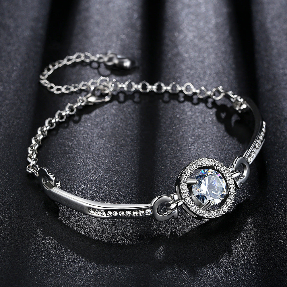 Women's Crown Zircon Electroplated Light Luxury High-grade Fashion Style Jewelry Set
