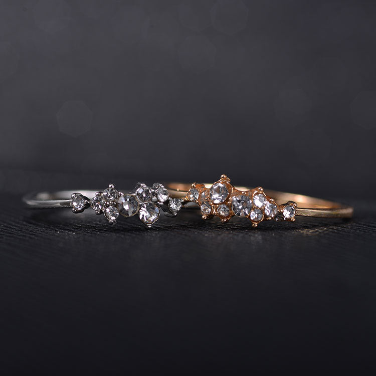 Women's Electroplated Nine Diamonds Tail Jewelry Rings