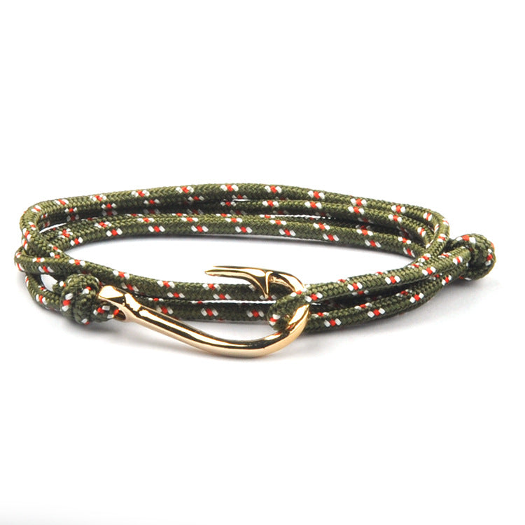 Vikings Style Navy Fishhook Anchor Chain Trendy Bracelet