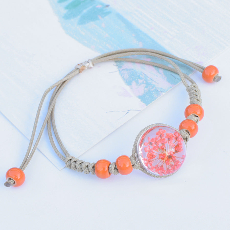 Starry Dried Flower Specimen Preserved Fresh Couple Bracelets