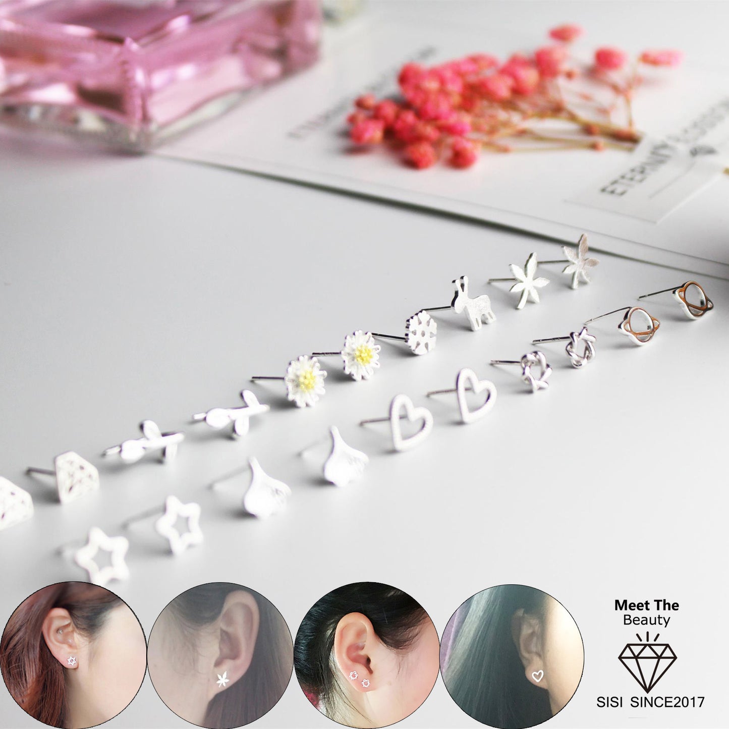 Female Week Temperament Korean Style Personalized Earrings