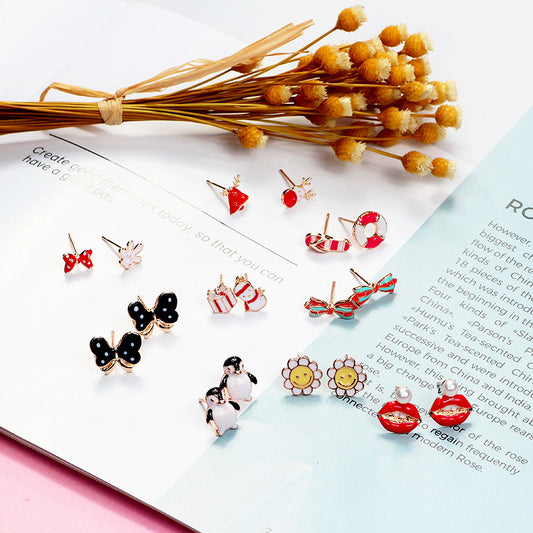 Style Mini Fresh Fun Christmas Simple Earrings