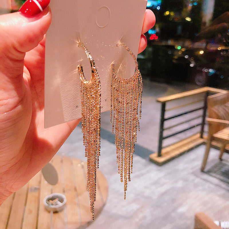 Needle Trendy Female Irregular Real Gold Earrings