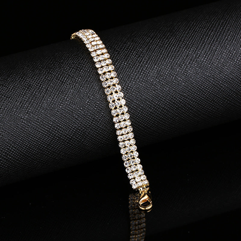 Popular Jewelry Claw Chain Inlaid Diamond Bracelets