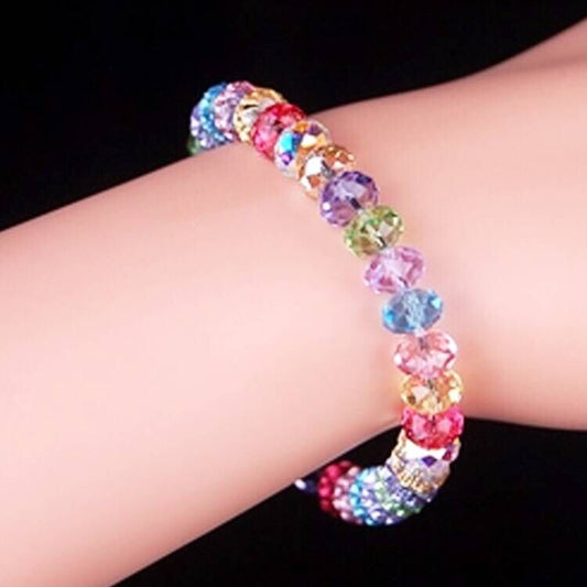 Sweet Colorful Lucky Beads Female Crystal Bracelet