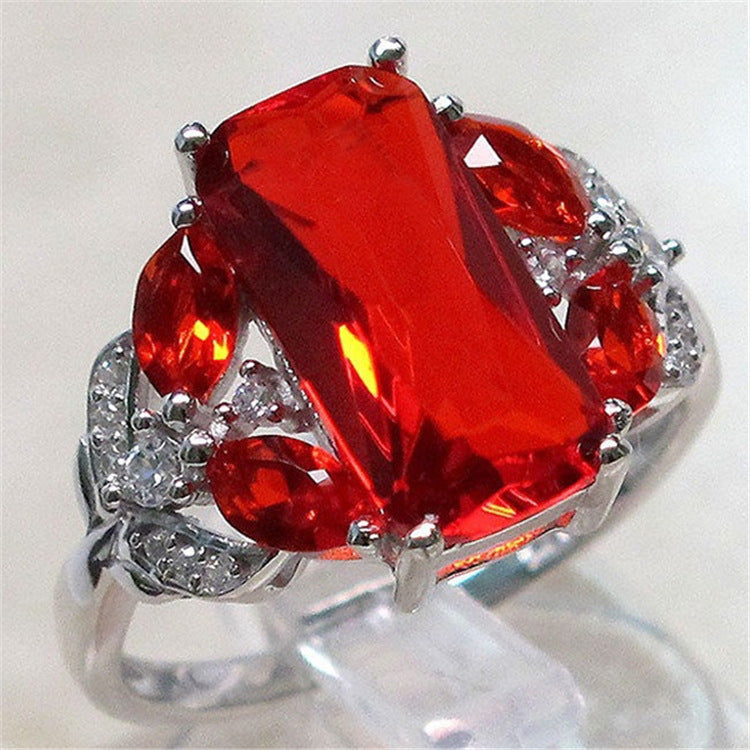 Synthetic Ruby Engagement Fashion Horse Eye Rings