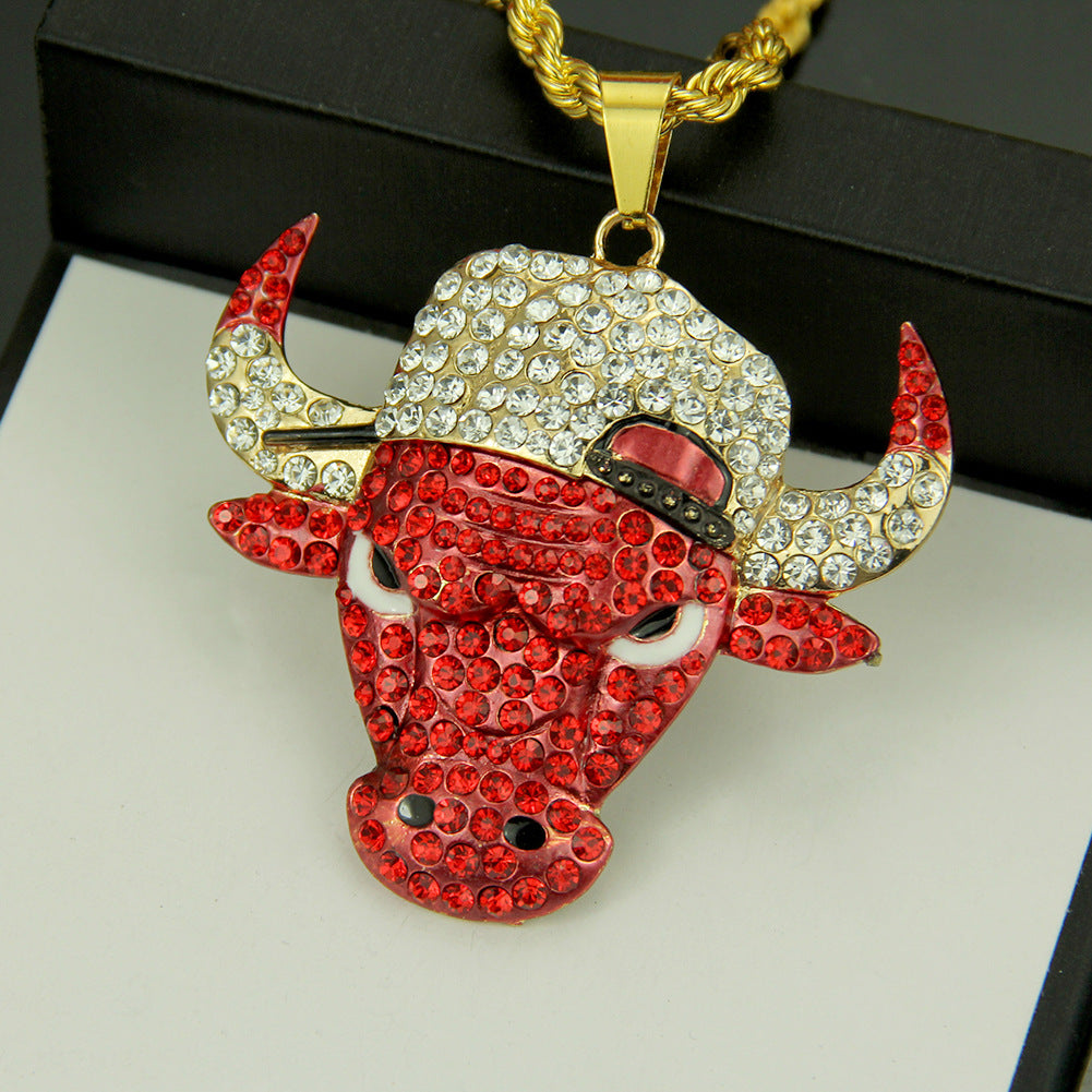 Men's Domineering Bull Head Pendant Power Style Necklaces