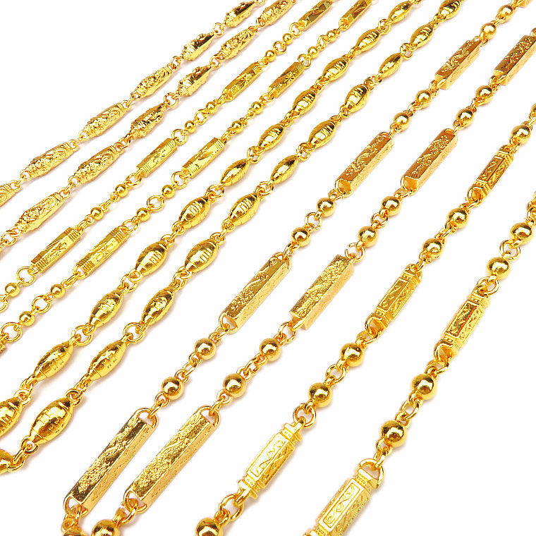 Men's Live Broadcast Ornament Gold Plated Keel Hemp Necklaces