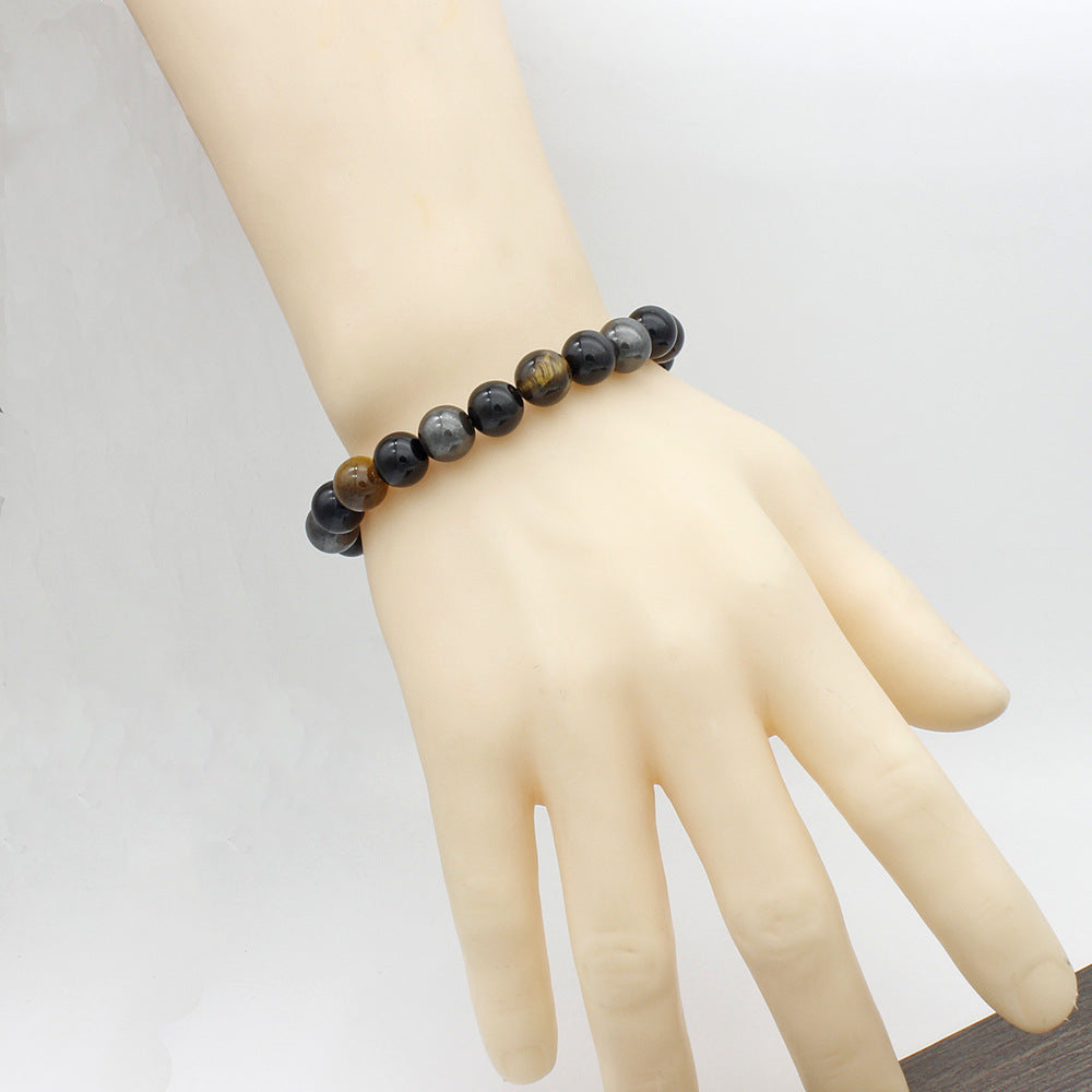 Ornament Atmosphärische gelbe Tigeraugen-Obsidian-Armbänder