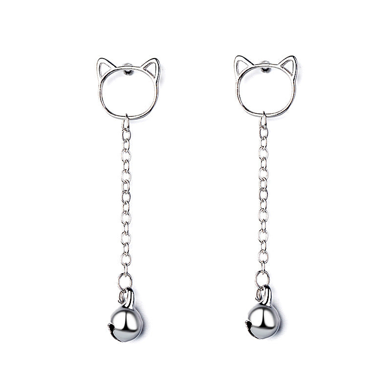 Gu Cute Bell Cat Female Temperament Earrings