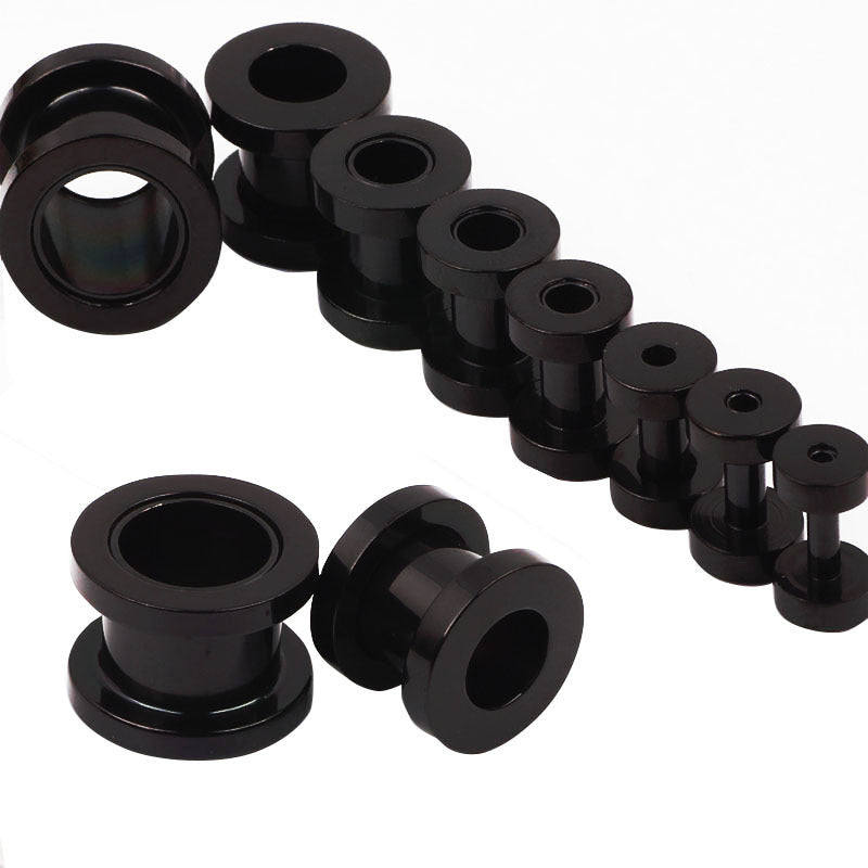 Men's Medical Steel Pulley Ear Amplifier Extender Tube Grandeur Stud Earrings