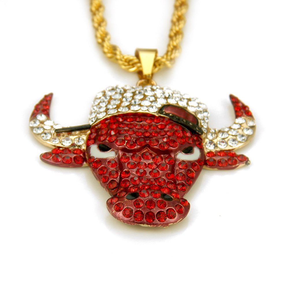 Men's Domineering Bull Head Pendant Power Style Necklaces