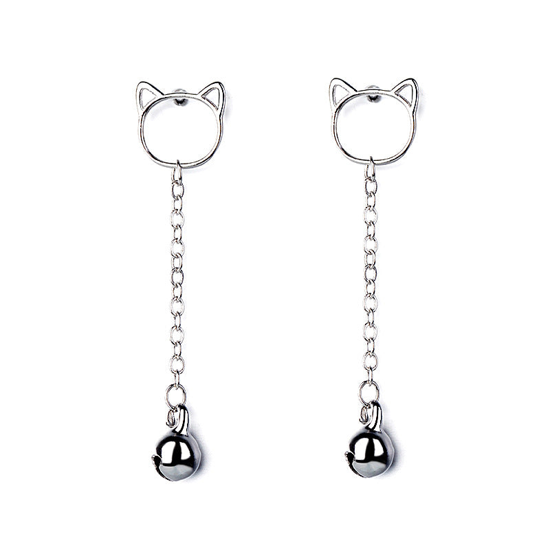 Gu Cute Bell Cat Female Temperament Earrings