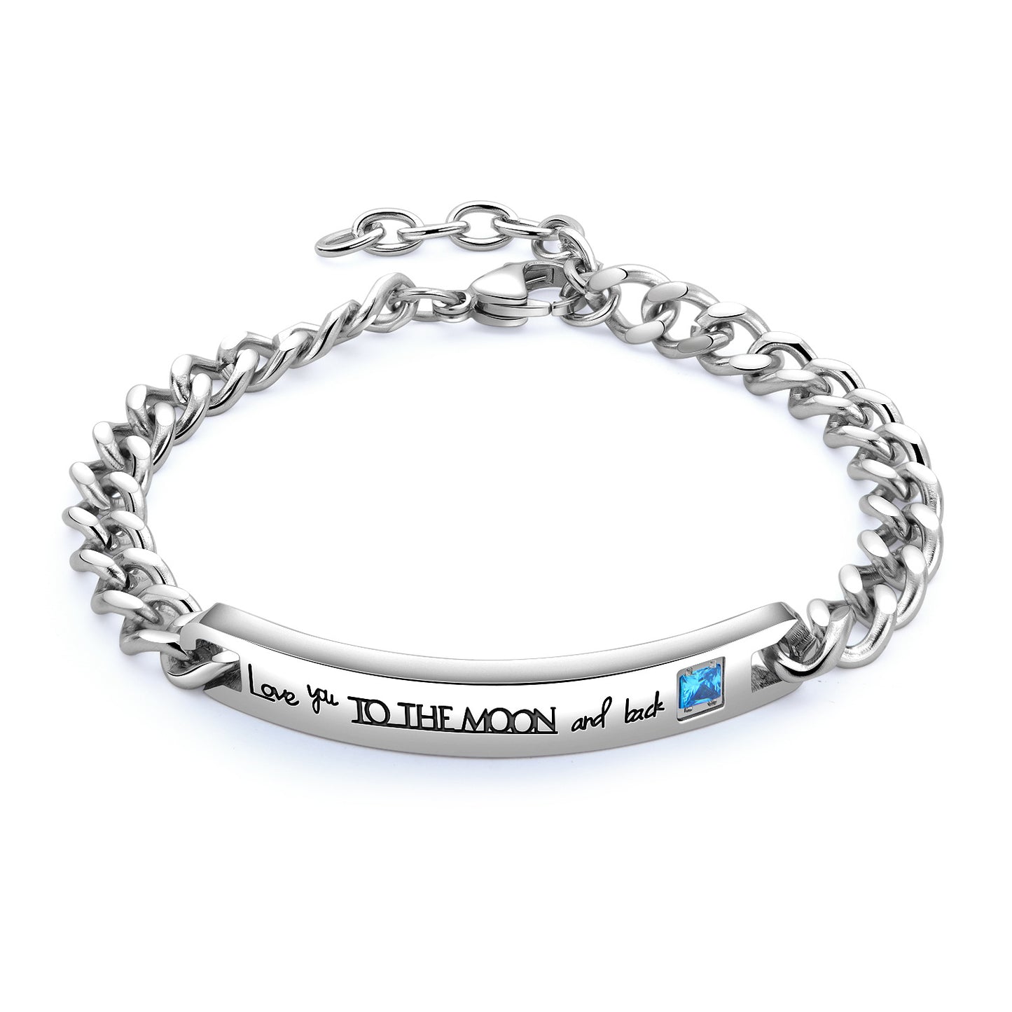 Version Simple Personalized Couple Jewelry Lettering Bracelets