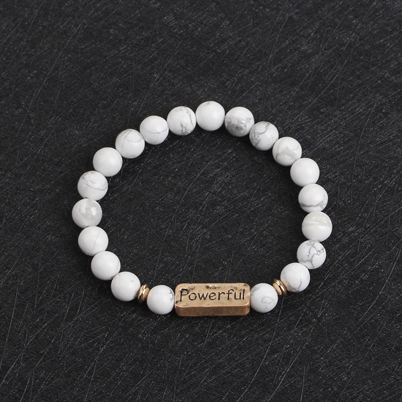European Fashion Natural Stone Volcanic Tag Bracelets
