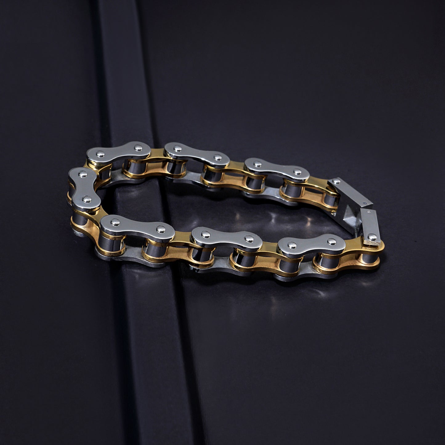 Men's Stainless Steel Bicycle Chain Fashion Unique Design Bracelet