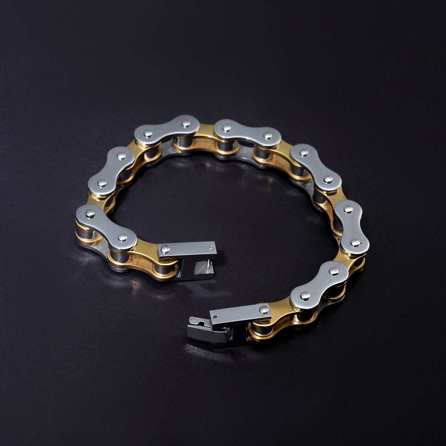 Men's Stainless Steel Bicycle Chain Fashion Unique Design Bracelet