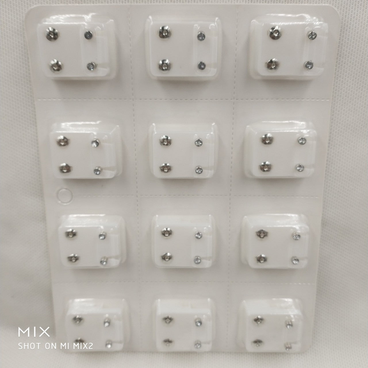 One's Ears Pierced Bullet Special Acrylic Diamond Stud Earrings