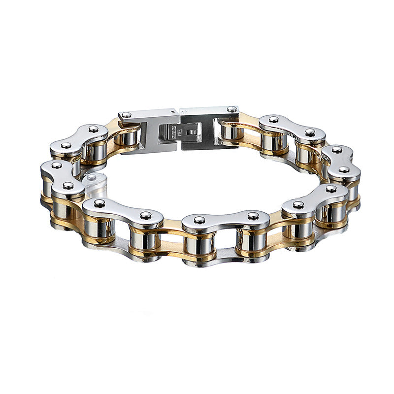 Men's Stainless Steel Bicycle Chain Fashion Unique Design Bracelet