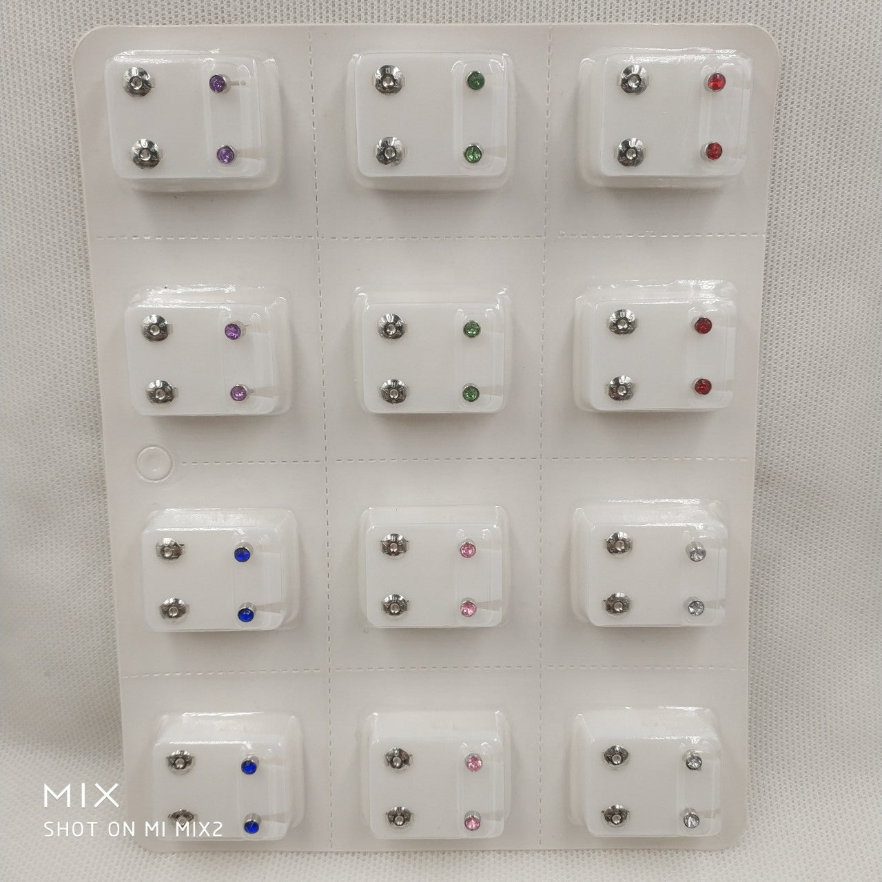 One's Ears Pierced Bullet Special Acrylic Diamond Stud Earrings