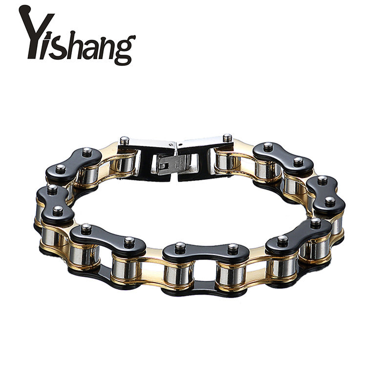 Men's Stainless Steel Bicycle Chain Fashion Unique Design Bracelet