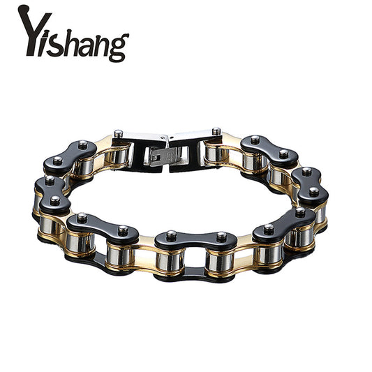 Men's Stainless Steel Bicycle Chain Fashion Unique Design Bracelet