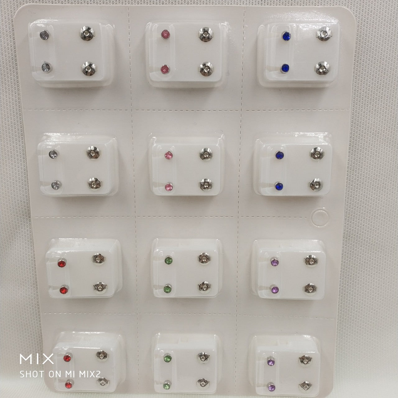 One's Ears Pierced Bullet Special Acrylic Diamond Stud Earrings