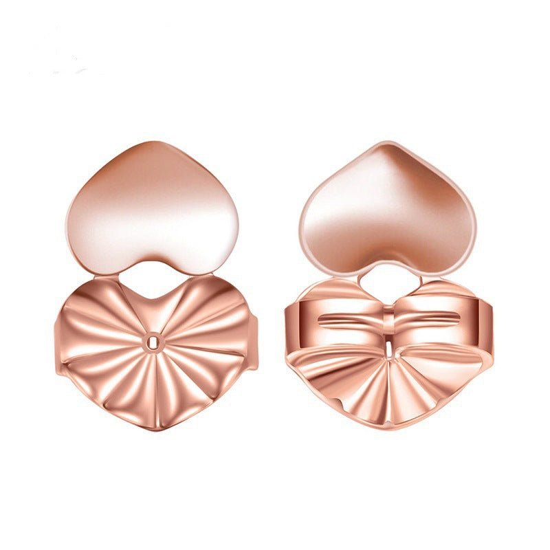 Aid Buckle Lifter Heart-shaped Pure Copper Earrings