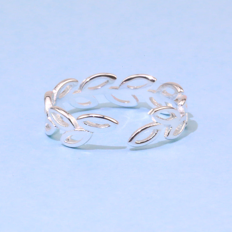 Style Hollow Leaves Leaf Pinky Finger Rings