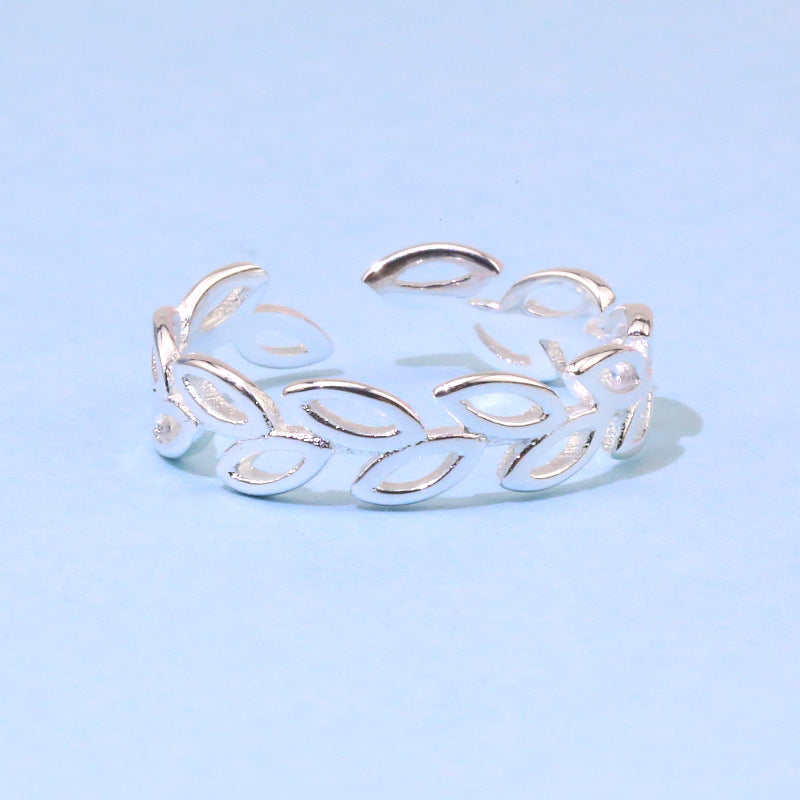 Style Hollow Leaves Leaf Pinky Finger Rings