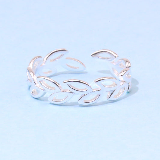 Style Hollow Leaves Leaf Pinky Finger Rings