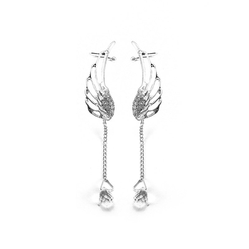 Clip d'oreille ailes d'ange sans piercing boucles d'oreilles personnalisées et capricieuses