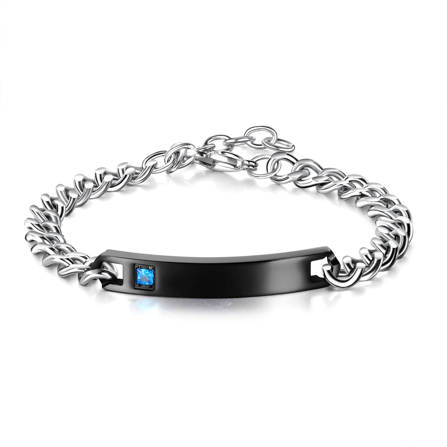 Titanium Steel Couple With Diamond Jewelry Bracelets