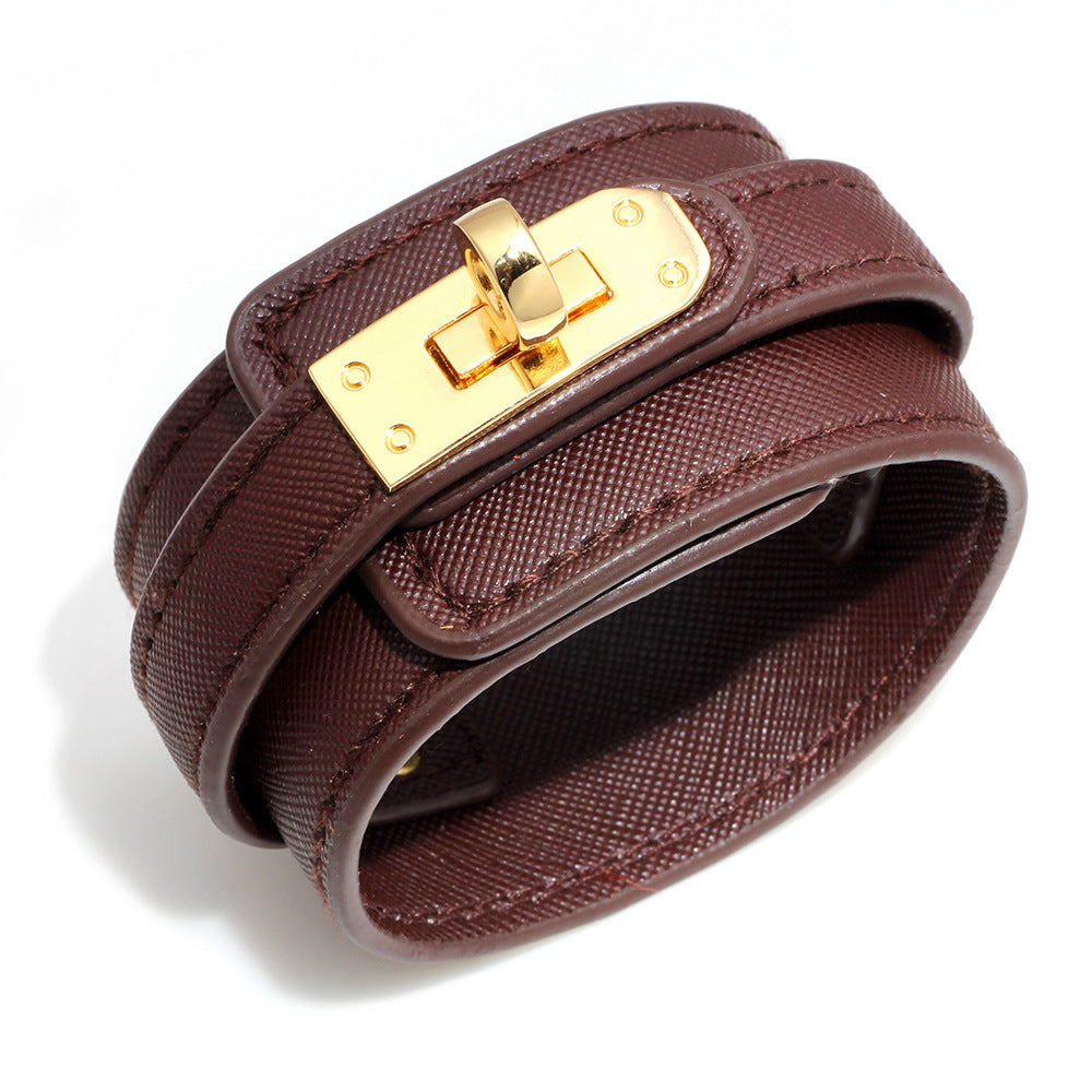 Women's Ornament Fashion Wide Leather Accessories Bracelets