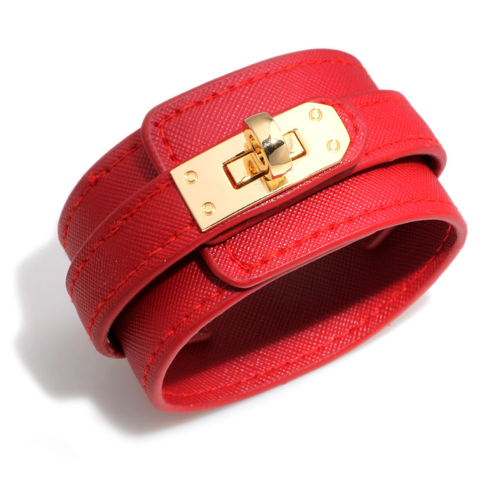 Women's Ornament Fashion Wide Leather Accessories Bracelets