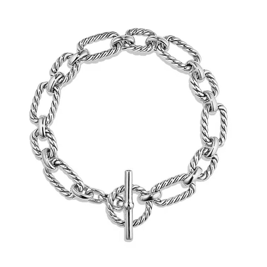 Handschmuck Einfache geometrische Twist-Armbänder aus Metall