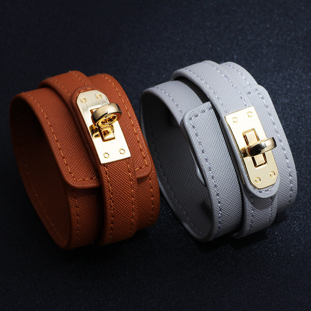 Women's Ornament Fashion Wide Leather Accessories Bracelets