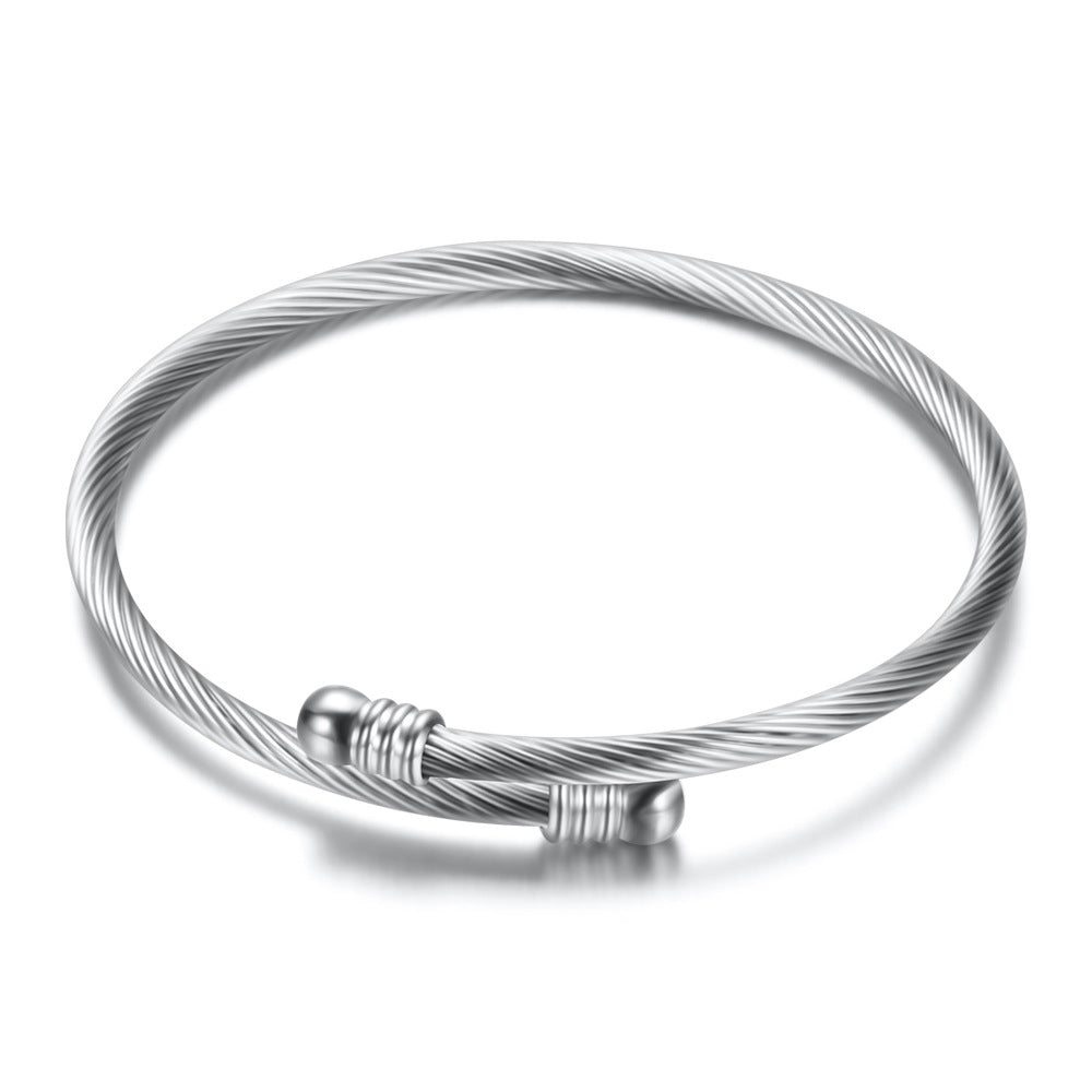 Women's Gold Cable Wire Stainless Steel Fashion Bracelets