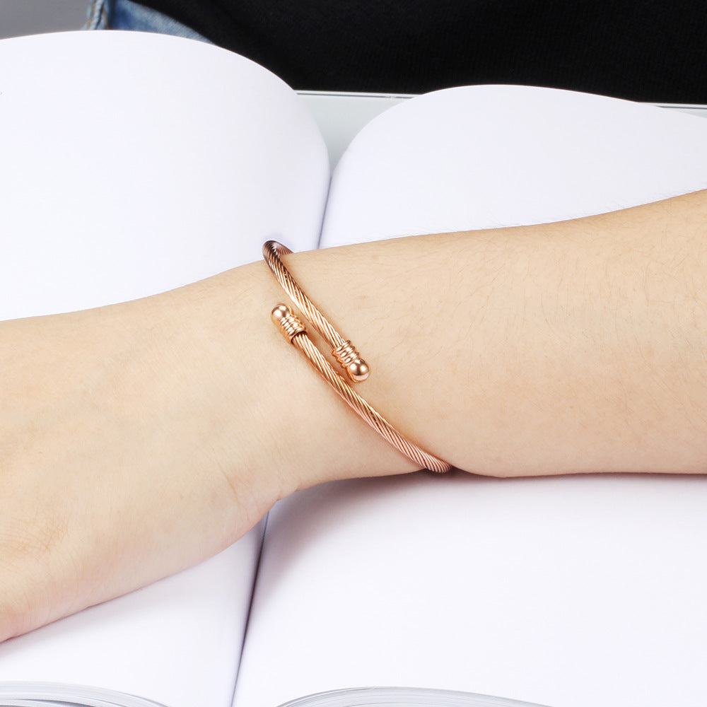 Women's Gold Cable Wire Stainless Steel Fashion Bracelets