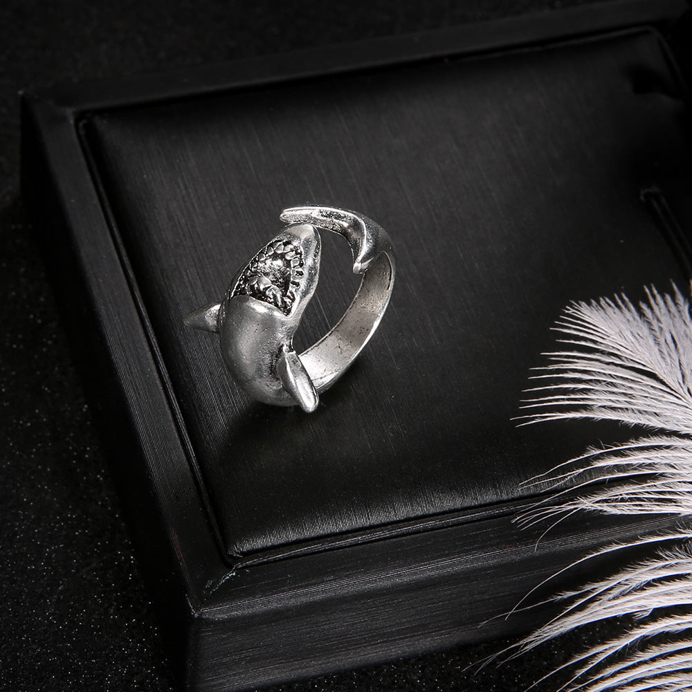 White Shark Sphyrnidae Open Alloy Suit Ring