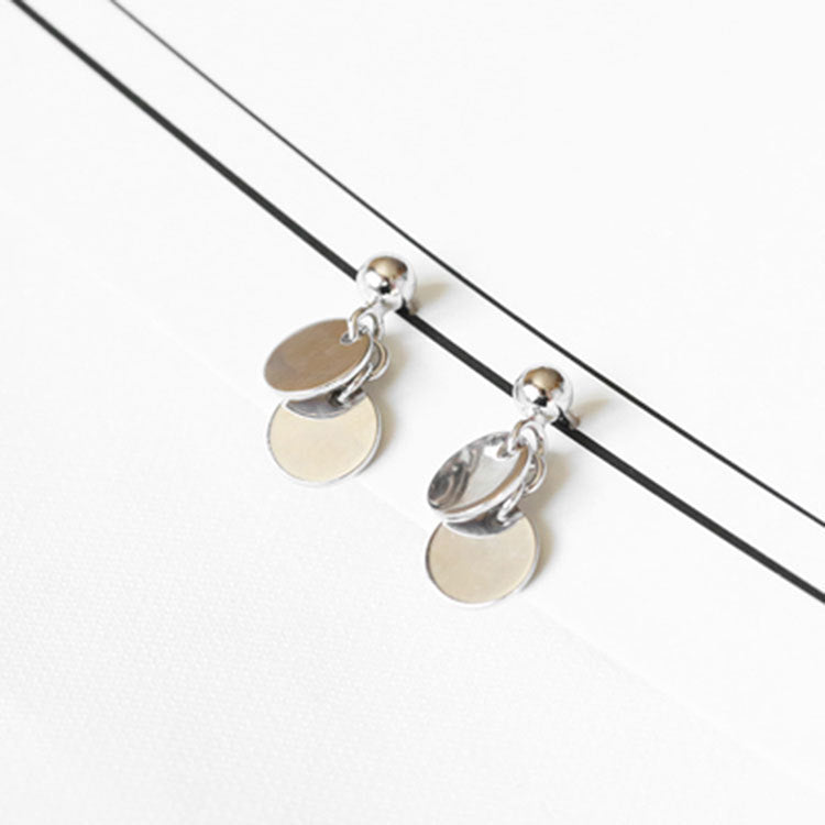 Boucles d'oreilles rondes en argent Sterling, simples et fraîches, à la mode, petite paire