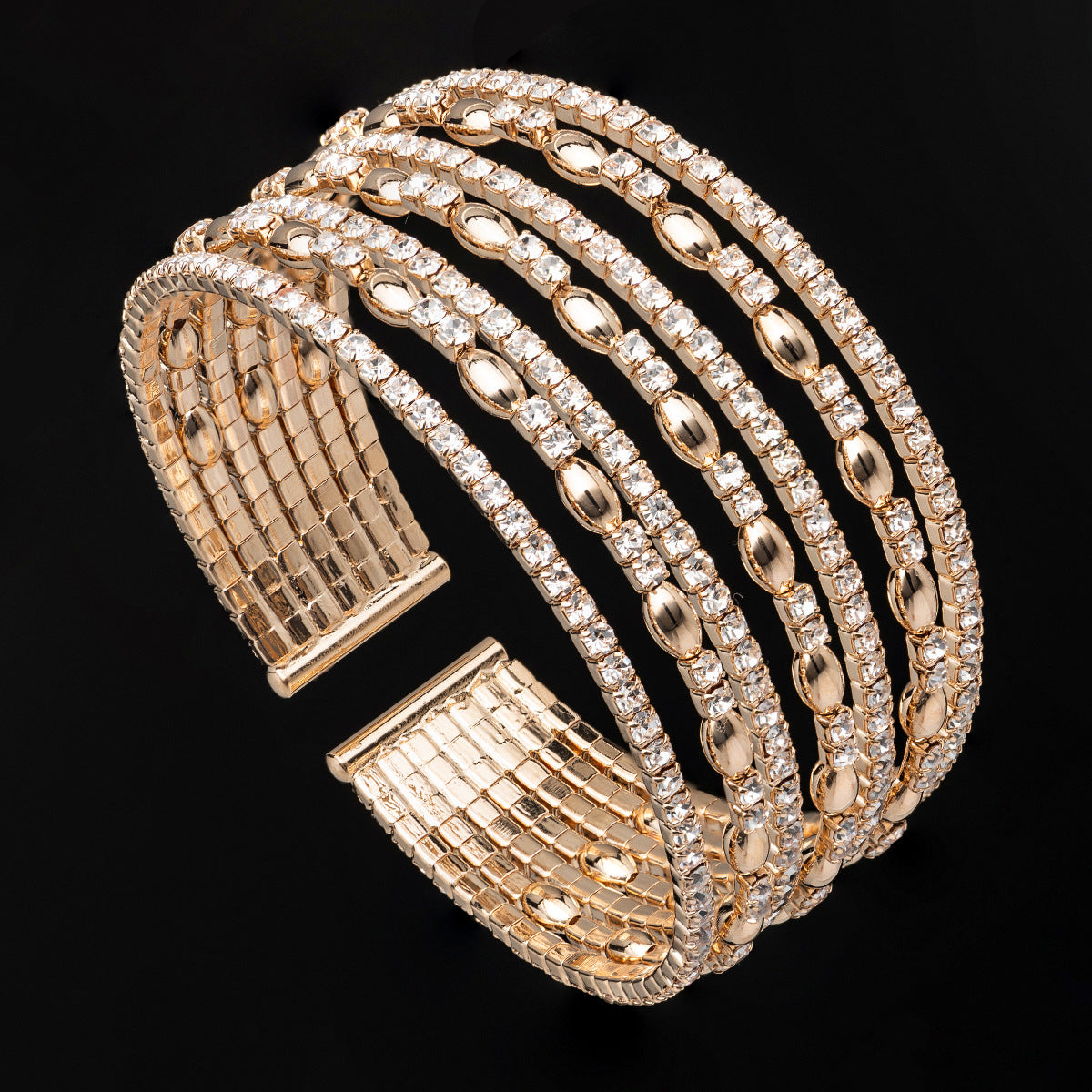 Women's Full Diamond Fashion Handmade Wide For Bracelet