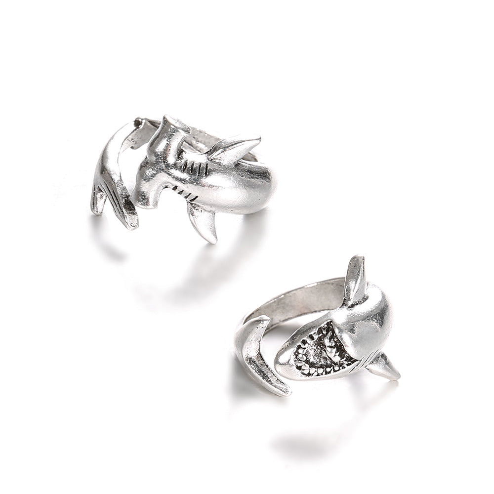 White Shark Sphyrnidae Open Alloy Suit Ring