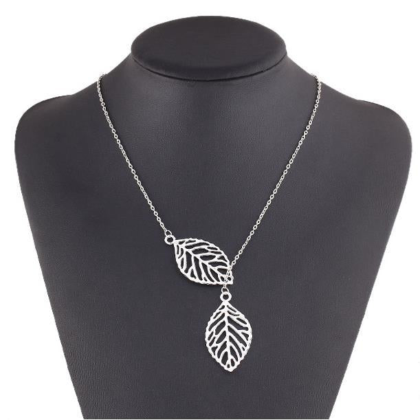 New Leaf Double Clavicle Chain Female Necklaces