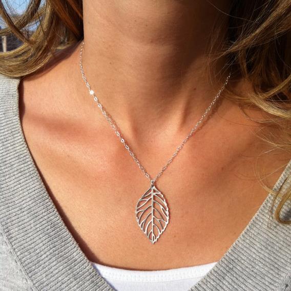 New Leaf Double Clavicle Chain Female Necklaces