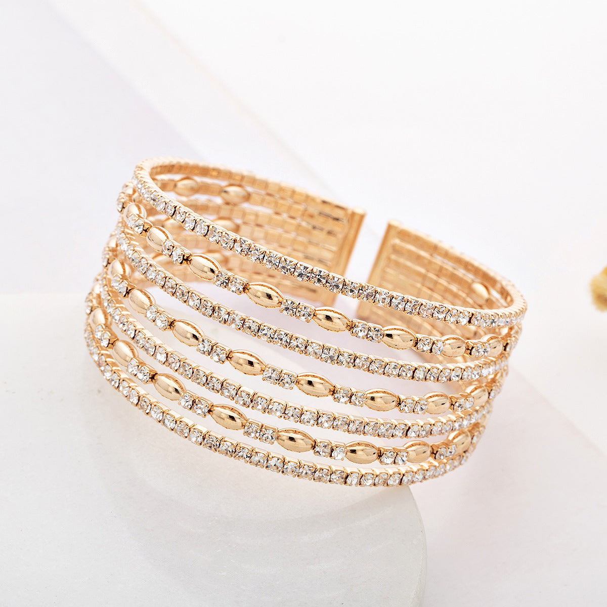 Women's Full Diamond Fashion Handmade Wide For Bracelet