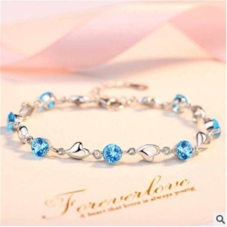 Sier Plated Heart Female Irregular High Sense Simple Fashion Bracelets
