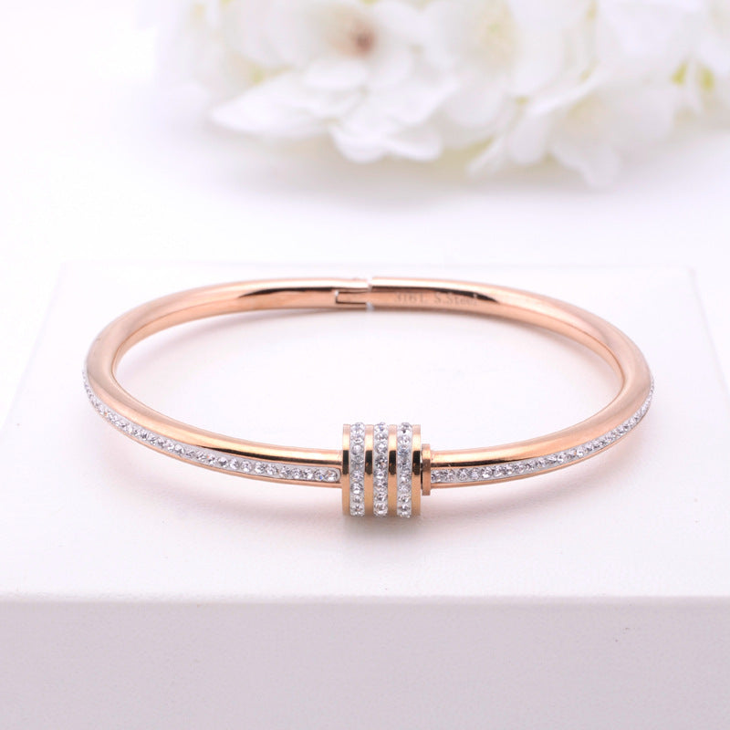 Titanium Steel Small Waist Rose Gold Bracelets